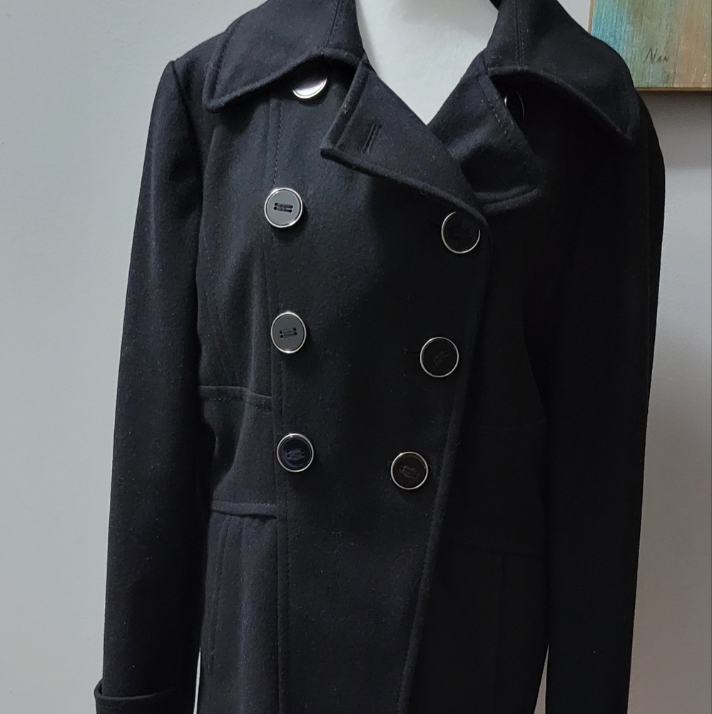 Calvin Klein women's black pea coat size 14
